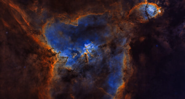 The Heart Nebula Without Stars